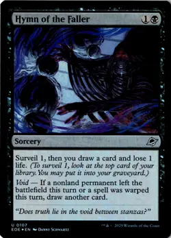 Hymn of the Faller Foil Edge of Eternities 107 NM MTG - Image 1