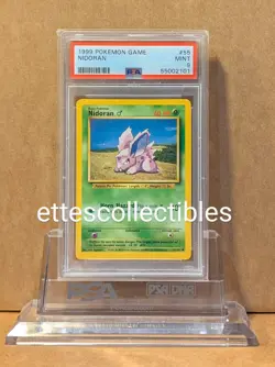 1999 Pokemon Game Base Set #55 NIDORAN PSA 9 MINT 🔥🔥🔥. - Image 1