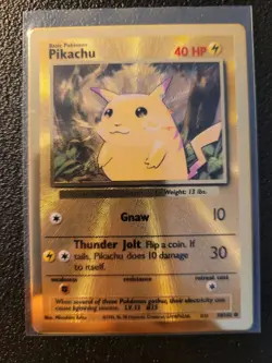 Pokemon 58/102 Pikachu Celebrations Gold Metal Promo TCG Played - Image 1