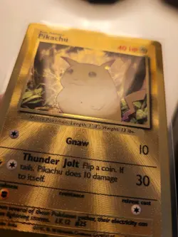 Pokemon 58/102 Pikachu Celebrations Gold Metal Promo TCG Played - Image 3