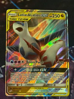 Pokemon Latias & Latios GX 113/181 English Tag Team Sun Moon Team Up 2019 - Image 1