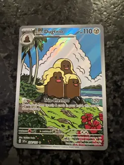 Alolan Dugtrio Illustration Rare IR 208/191 Pokemon SV08: Surging Sparks NM - Image 1