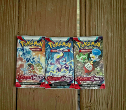 Pokemon TCG: Scarlet and Violet x3 Booster Packs-FACTORY SEALED - Image 1