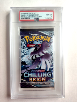 2021 Pokemon SWSH Chilling Reign Booster Pack Galarian Articuno Art - PSA 8 NM/M - Image 1