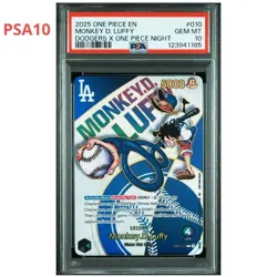 PSA10 Monkey D Luffy Dodgers Promo Card Limited One Piece USA Exclusive - Image 1