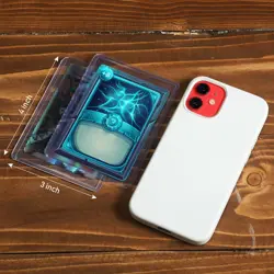 3x4 Collector Playing Hard Trading Cards Sleeves Plastic Case Cover Clear - Image 2