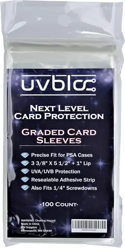 PSA Graded Card Bags Sleeves (100 Count) Soft Holders for Trading Clear - Image 1
