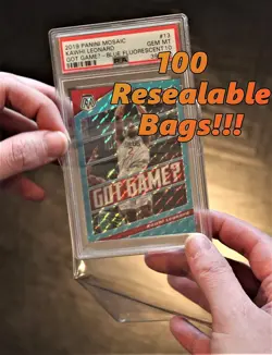 PSA Graded Card Bags Sleeves (100 Count) Soft Holders for Trading Clear - Image 4