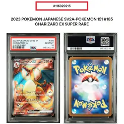 PSA 10 Charizard ex SR Super Rare 185/165 sv2a 151 Pokemon Card Japanese - Image 1