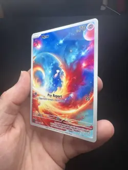 Pokemon Fanart Glow in the Dark Mew Card - Image 4