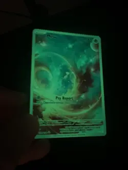 Pokemon Fanart Glow in the Dark Mew Card - Image 5
