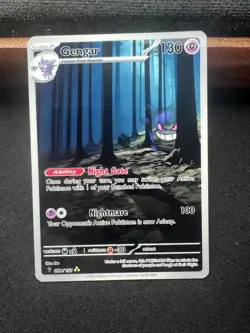 Pokemon Fanart Glow in the Dark Gengar Card - Image 2