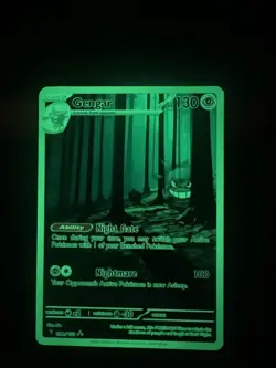 Pokemon Fanart Glow in the Dark Gengar Card - Image 3