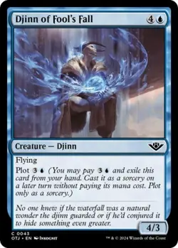 Djinn of Fool's Fall -Foil Medium Play MTG Outlaws of Thunder Junction - Image 1