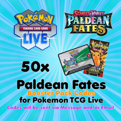 Pokemon TCG Live PTCGL PTCGO Online Codes: 50 Paldean Fates Booster Packs - Image 1
