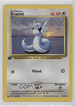 Dratini German 1st Ed. Pokemon Base Set #26 1999 15fy - Image 1