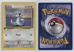 Dratini German 1st Ed. Pokemon Base Set #26 1999 15fy - Image 3