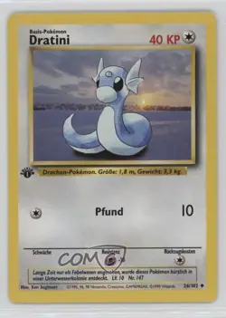 Dratini German 1st Ed. Pokemon Base Set #26 1999 15fy - Image 1