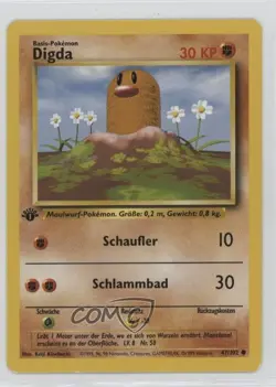Diglett German 1st Ed. Pokemon Base Set #47 1999 15fy - Image 1