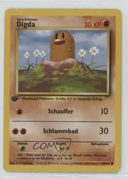 Diglett German 1st Ed. Pokemon Base Set #47 1999 15fy - Image 1