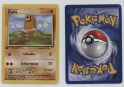 Diglett German 1st Ed. Pokemon Base Set #47 1999 15fy - Image 3