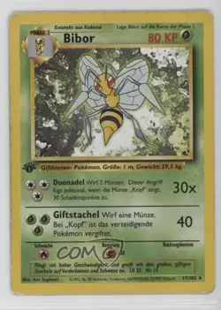 Beedrill German 1st Ed. Pokemon Base Set #17 1999 15fy - Image 1