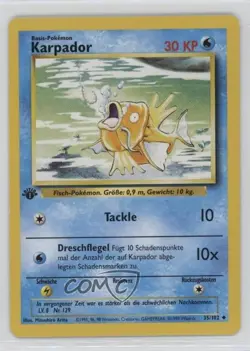 Magikarp German 1st Ed. Pokemon Base Set #35 1999 15fy - Image 1