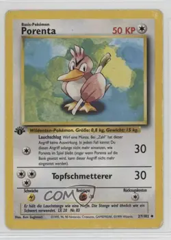 Farfetch'd German 1st Ed. Pokemon Base Set #27 1999 15fy - Image 1