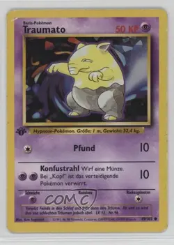 Drowzee German 1st Ed. Pokemon Base Set #49 1999 15fy - Image 1