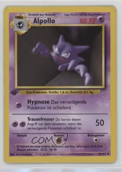 Haunter German 1st Ed. Pokemon Base Set #29 1999 15fy - Image 1