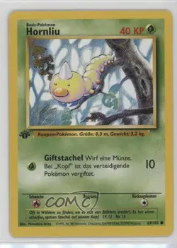 Weedle German 1st Ed. Pokemon Base Set #69 1999 15fy - Image 1