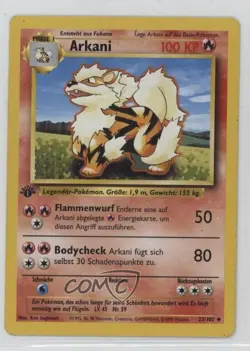 Arcanine German 1st Ed. Pokemon Base Set #23 1999 15fy - Image 1