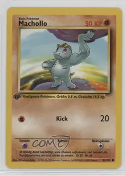Machop German 1st Ed. Pokemon Base Set #52 1999 15fy - Image 1