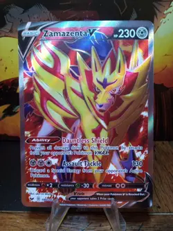 2020 Pokemon Sword & Shield Base Set Zamazenta V #196 - Image 1