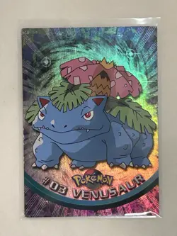 1999 Topps Pokemon TV Animation Series 1 - Venusaur #03 - Blue Logo - HOLO FOIL - Image 1