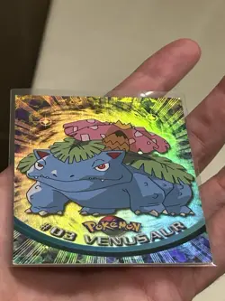 1999 Topps Pokemon TV Animation Series 1 - Venusaur #03 - Blue Logo - HOLO FOIL - Image 3
