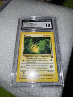 2000 Pokemon Pikachu #27 WOTC Black Star Promo The Power Of One SGC 7 - Image 1