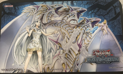 Blue Eyes White Dragon White Destiny Structure Deck Playmat Official Yugioh - Image 3