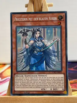 Priesterin Mit Den Blauen Augen LCKC-DE016 Secret Rare Deutsch EX YUGIOH - Image 1