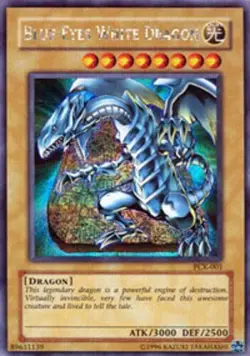 Yugioh! Blue-Eyes White Dragon PCK-001 Secret Rare Limited Edition MP-HP - Image 1