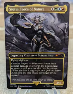 Storm Force Of Nature FOIL #1742 BORDERLESS Marvel MTG Secret Lair NM Magic XMen - Image 1