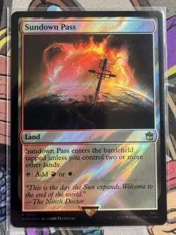 Sundown Pass Rare Surge Foil WHO 0901 Doctor Who MTG Near Mint - Image 1