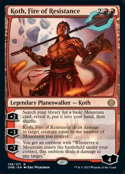 Koth, Fire of Resistance - Foil Light Play, English Magic the Gathering MTG Phyr - Image 1