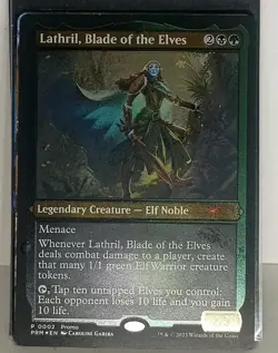 Lathril, Blade of the Elves - Foil Etched - Walmart Promo-[Unique & Misc Promos] - Image 1