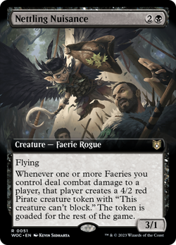 Nettling Nuisance (Extended Art) Wilds of Eldraine Commander NM CARD ABUGames - Image 1