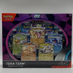 NEW Pokemon Tera Team Premium Collection promo cards 5 Foils 9 TCG Booster Packs 820650412080 - Image 1