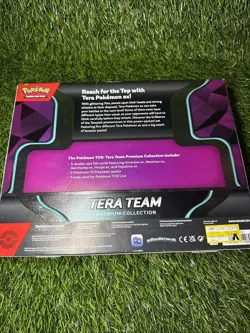 NEW Pokemon Tera Team Premium Collection promo cards 5 Foils 9 TCG Booster Packs - Image 4