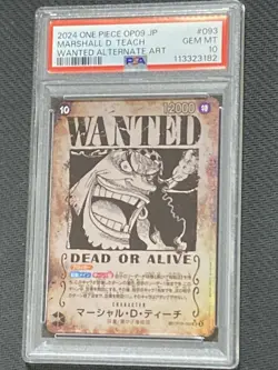 PSA10 Marshall D Teach Wanted Poster SR SPC One Piece New Emperor Card - Image 1