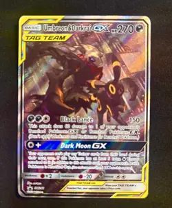 Pokemon TCG Umbreon Darkrai GX SM241 TAG TEAM Black Star Promo Holo Card - Image 3