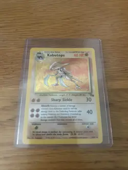 Pokemon TCG Kabutops Holo Card 9/62 Fossil Unlimited Holo Rare - Image 1